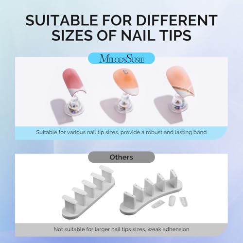 MelodySusie Nail Stand for Press On Nails - 2 Blue Bases