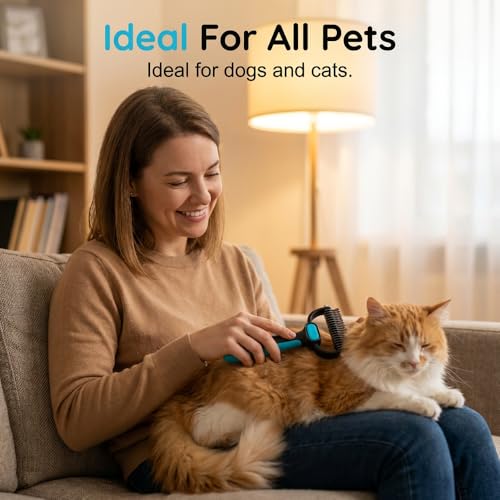 Double-Sided Pet Grooming Rake for Cats & Dogs