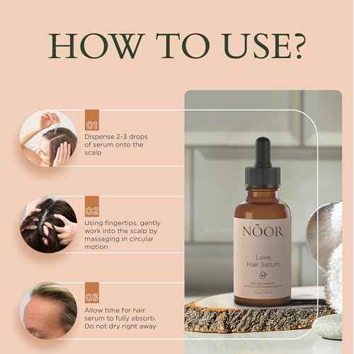 NOOR HAIR Growth Serum From African Olives, for Women and Hair Loss Treatment for Frizzy and Damaged, For Thicker and Healthier- Natural Vitamins Argan Oil