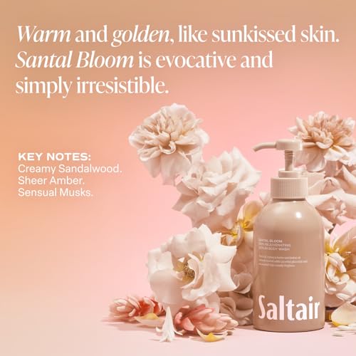 Saltair Body Oil and 2-Pack Body Wash Set ? Moisturizing Cleanser and After-Shower Skincare Duo ? Santal Bloom Scent