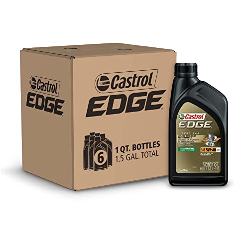 Castrol Edge Euro 5W-40 A3/B4 Advanced Full Synthetic Motor Oil, 1 Quart, Pack of 6