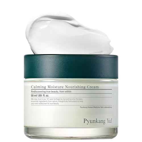 Pyunkang Yul PKY Calming Moisture Nourishing Cream Instantly Soothes Sensitive Skin, Face Moisturizer for Healthy Skin Vitality with Collagen, Vegan, Korean Skincare (1.69 Fl. Oz, 50ml)