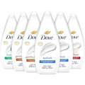 Dove Body Wash Value-Size Variety 6-Pack ? Hydrate, Gentle Pamper, Fresh Care, and Silky Velvet, Family Pack, 25.36 Oz Each