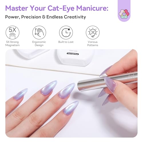 SAVILAND Cat Eye Magnet Wand for Gel Nails | Dual-Ended
