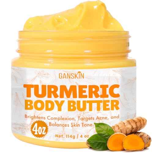 Turmeric Face Cream ? All Natural Skin Brightening Lotion ? Turmeric Whipped Body Butter for Dark Spots, Hyperpigmentation ? Skincare Cleanses, Fights Acne, Evens Tone, Scars, Sun Damage