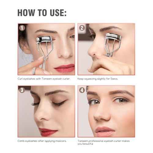 Eyelash Curler with Comb, Professional Volumizing Lash Lift Kit Lash Curler with Refill Pads for Home & Travel Uses, Silver