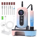 Electric Nail Drill Professional - 45000 RPM Cordless Nail Drill with Rechargeable Stand, Electric Nail File with Nail Lamp, Portable Nails Drills for Acrylic Gel Polishing Removing, Home & Salon Use