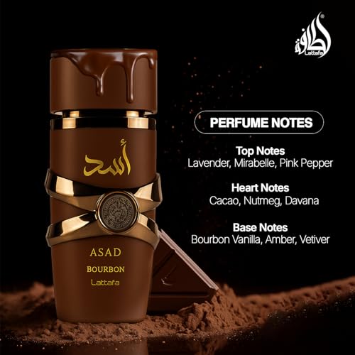 Lattafa Asad Bourbon Unisex Eau de Parfum Spray 3.4 oz
