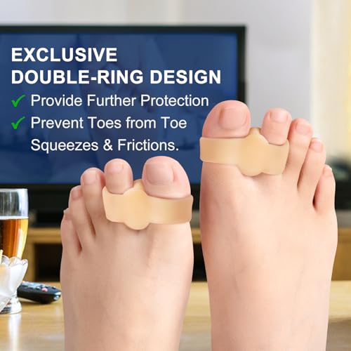 Promifun Beige Gel Toe Corrector 10-Pack for Bunion & Overlapping Toe Relief