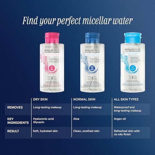 Marcelle Micellar Water for Dry Skin, Makeup Remover 13.5 Fl. Oz.