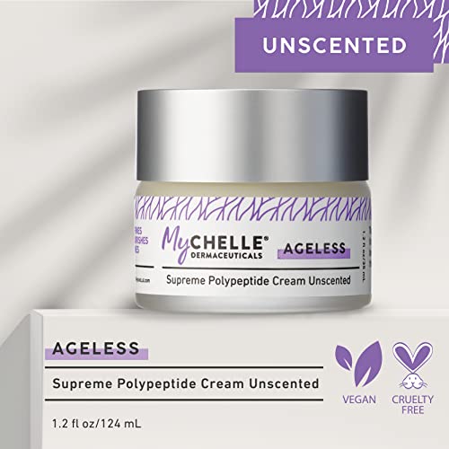 MyCHELLE Dermaceuticals Supreme Polypeptide Cream Unscented (1.2 Fl Oz) - Anti-Aging Cream with Powerful Peptides, Help Lift & Revive Skin, Help to Reduce the Appearance of Fine Lines and Wrinkles
