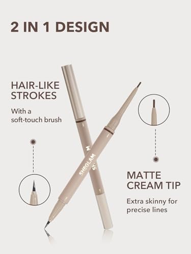 SHEGLAM Dual-Sided Waterproof Eyebrow Pencil - Chocolate