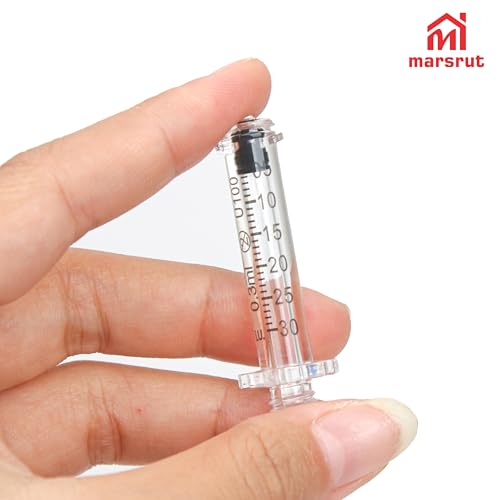 20Pcs 0.3ml Empty Dropper Bottles White Plastic Ampoules