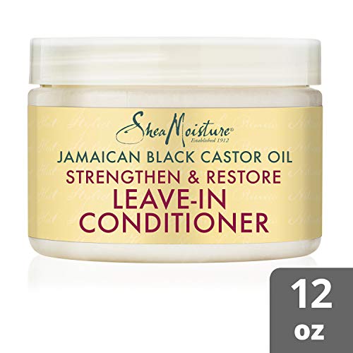 SheaMoisture Leave-In Conditioner with Pure Jamaican Black Castor Oil for Damaged, Over-Processed Hair - Softens and Detangles, 11.5 oz