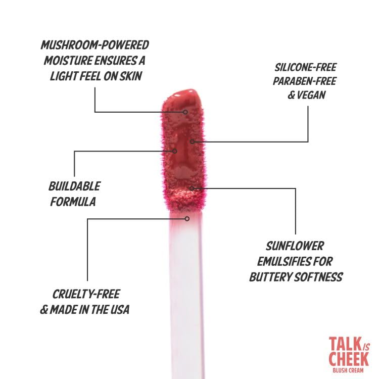theBalm Talk is Cheek Blush Cream - Babble Shade