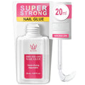Brush On Nail Glue for Press Ons 20ml – QIEK, No UV Quick-Dry, Clear, Brush Applicator