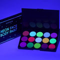 BADCOLOR Neon Glow Face Paint - 15 Colors UV Body Paint