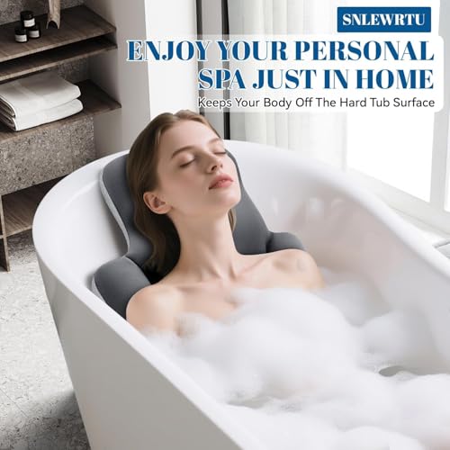 Full Body Bath Pillow with 160 Suction Cups - Ergonomic Bathtub Cushion
