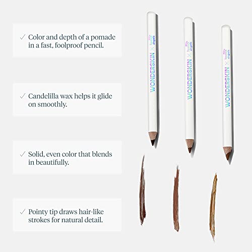 Wonderskin Eyebrow Pencil & Pomade - Natural & Long-Lasting Brow Tool