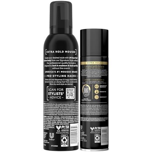 TRESemm? Extra Hold Hairspray & Shaping Mousse Bundle ??24H Touchable Hold & Volume + Frizz Control