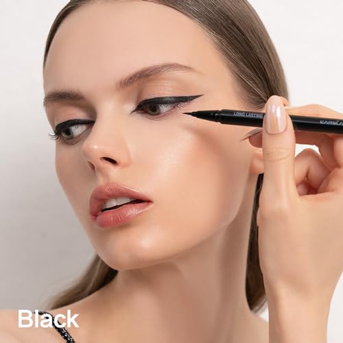 CARSLAN Black Liquid Eyeliner Pen - 12H Waterproof