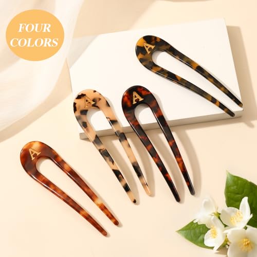 4PCS French Hair Pins 4.33" Curved Serrated Anti-Slip Updos