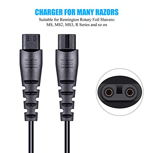 SoulBay 12V PA-1204N Charger Replacement for Remington Shaver F5-5800 F7800 F5800 F5790 F4790 R5150 R6130 R-6150 MS2-390 MS3-2700 MS680 R9100 Electric Razor Trimmer PA1204N Power Cord