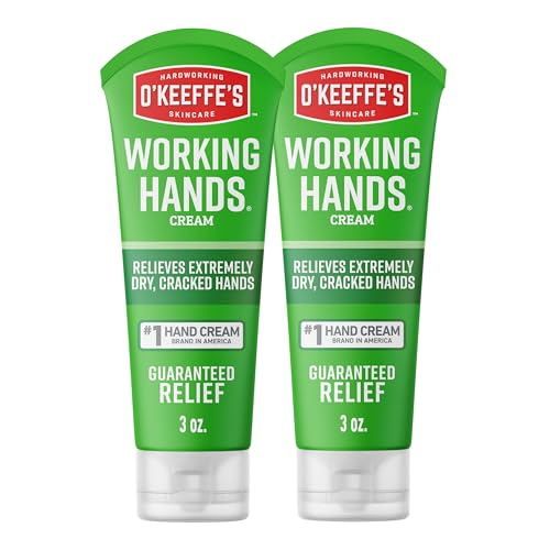 O'Keeffe's Working Hands Cream for Dry Cracked Hands, 3 oz (2 Pack)