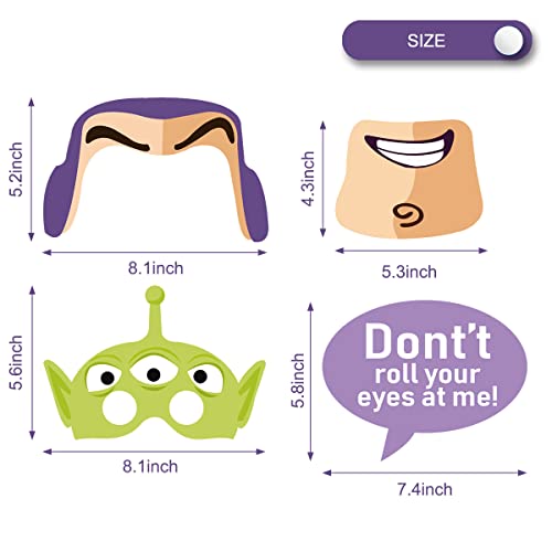 25-Piece Cartoon Story Photo Booth Props for Birthday Parties