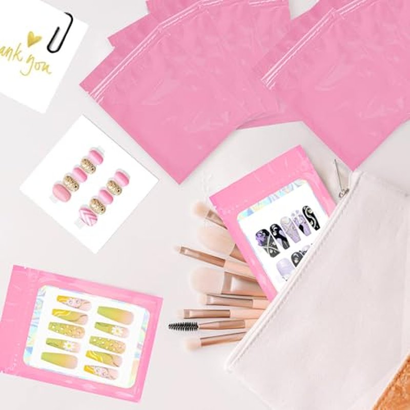 Qenk 201-Piece Press-On Nail Packaging Set with Holographic Bags