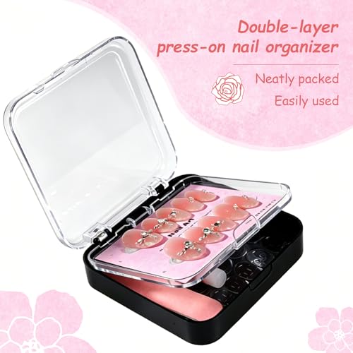Uyolaxed 6-Piece Nail Display Box Set – Double-Layer Nail Packaging Kit