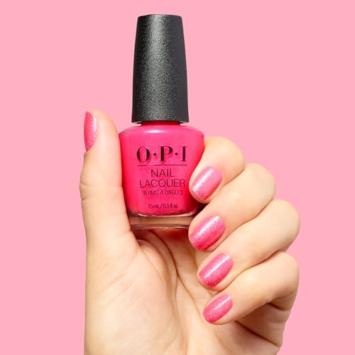 OPI Dopa-mani Bright Pink Shimmer Nail Polish - Fast Drying