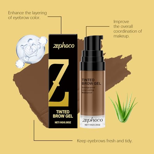 Tinted Eyebrow Gel for Thin Brows - Waterproof & Smudge-Proof