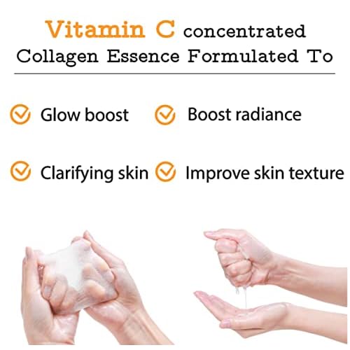 Vitamin C Collagen Firming Essence Face Mask Beauty Facial Mask Sheet Mask Korea Skin Care Premium Quality (8 pack)
