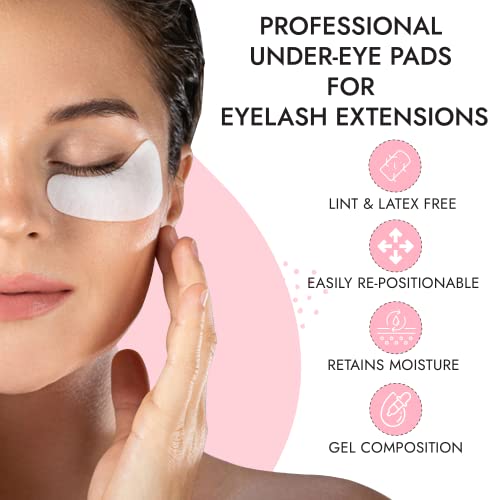 Biogel Eye Pads For Eyelash Extension, Under Eye Pads Eyelash Extension Supplies - 15 Sheets (30 Pairs)