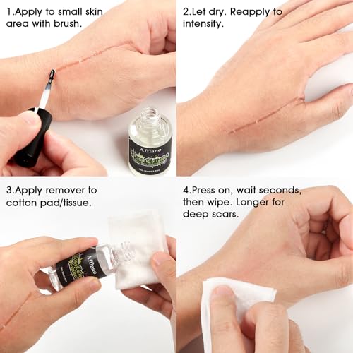 Rigid Collodion Scar Makeup Kit with Remover - Professional FX