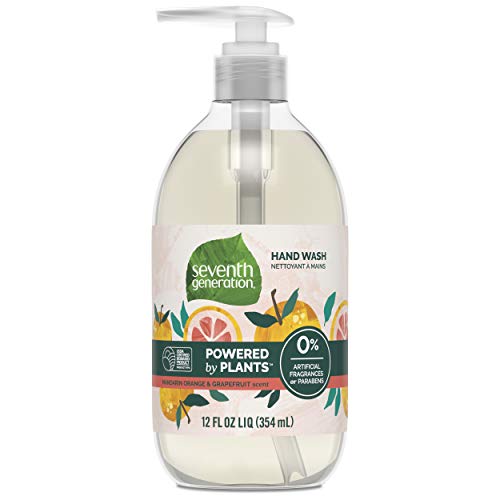 Seventh Generation Liquid Hand Soap, Mandarin Orange & Grapefruit, Gentle Plant-Based Formula, 12 Fl Oz