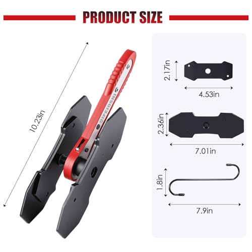 QIFEIOSHI Red Brake Caliper Compression Tool 360° Ratchet for Auto Repair