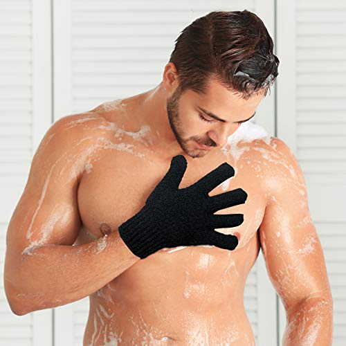 Exfoliating Bath Gloves - 4 Pack Extended Scrubbing Mitts