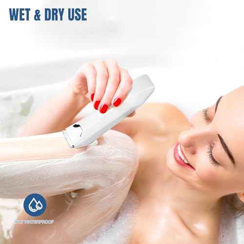 Bikini Trimmer for Women, 3 in 1 Electric Shaver for Women, Waterproof Pubic Body and Nose Hair Trimmer, Rechargeable Electric Razor for Underarm Leg Arm Body Nose