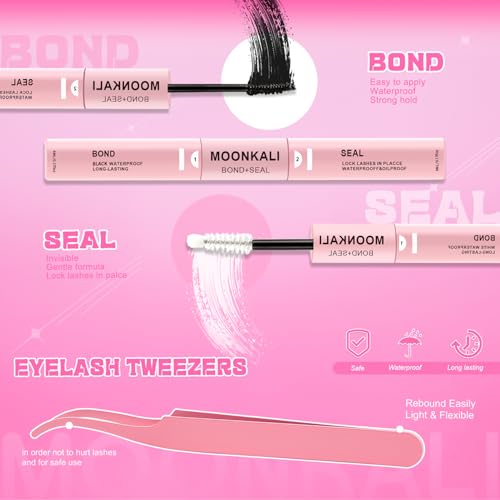 MOONKALI Natural Lash Clusters Kit - 3 Styles, Reusable Eyelash Extensions with Glue & Tweezers