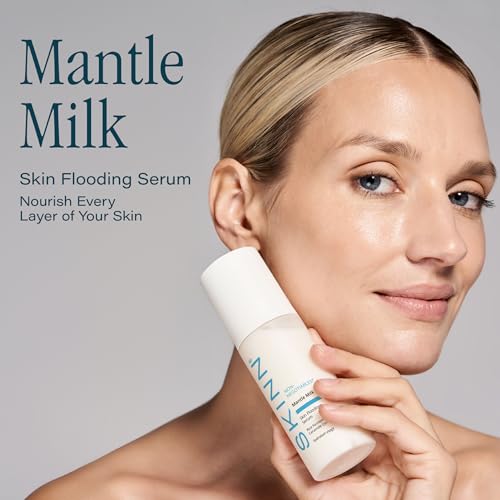 SKINN Mantle Milk Skin Flooding Serum - Restores Moisture & Strengthens the Skin Barrier - Collagen Boosting Skincare for Smooth, Plump & Hydrated Skincare - Anti-Aging Hyaluronic Acid Moisturizer