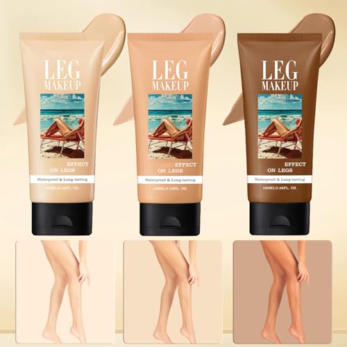 Waterproof Body Makeup Concealer with Brush - Long Lasting, No Transfer, All Skin Tones, 100ML Bronze