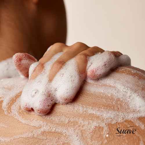 Suave Strawberry Delight Uplifting Body Wash, Formulated with Glycerin and Vitamin E for Hydrating and Gently Cleansing Skin, 18 oz, 6 Pack