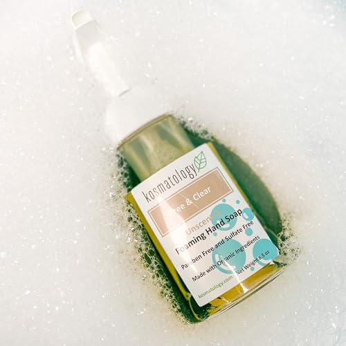 kosmatology Free & Clear Organic Foaming Hand Soap | Moisturizing Hand Wash | Clean Ingredients, Free of Artificial Scent and Essential Oils | 8.5 oz