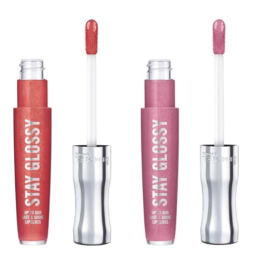 Rimmel Stay Glossy Lip Gloss Bundle - 2 Pack, 6HR Wear