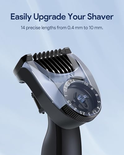 Jorvex Adjustable Guard 14-in-1 Length Comb for QP2724/QP2834/QP2520 (0.4–10mm) with Built-in Dial