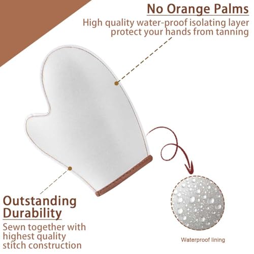 Tanning Mitt Self Tanner Mitt Kit 3 Pack Self Tanning Mitts Self Tanner Brush Tanning Glove for Self Tan Mitt Tanning Brush for Self Tan Mit Back Tanning Applicator