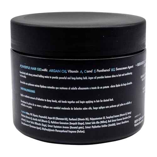 Rev320 Hair Gel for Men ? Alcohol-Free, Strong Hold Styling Gel - Natural Extracts for Long-Lasting Hold and Shine, Slick Back Hair Gel