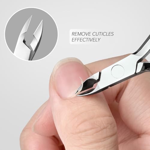 GAOY Cuticle Remover Kit - All-in-One Manicure Set with Nipper, Oil & Files